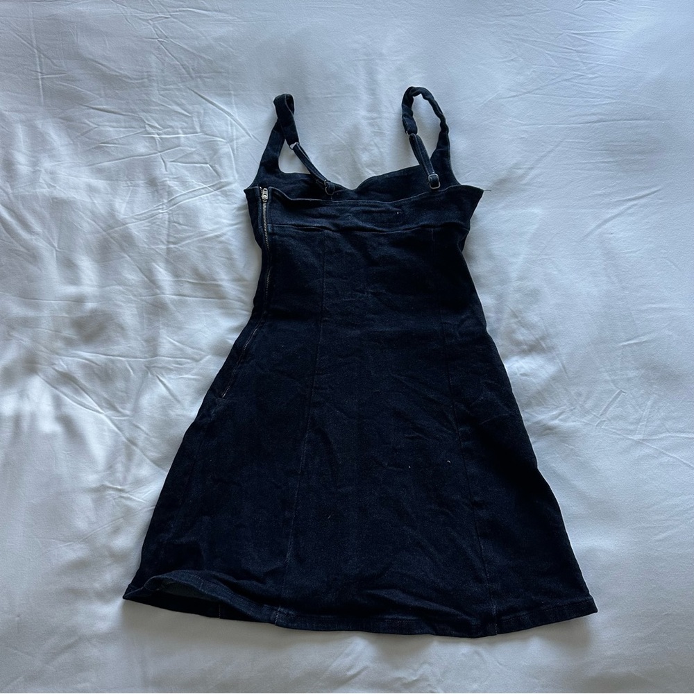 ZARA |  Dark Denim Mini Dress - Picture 4 of 4